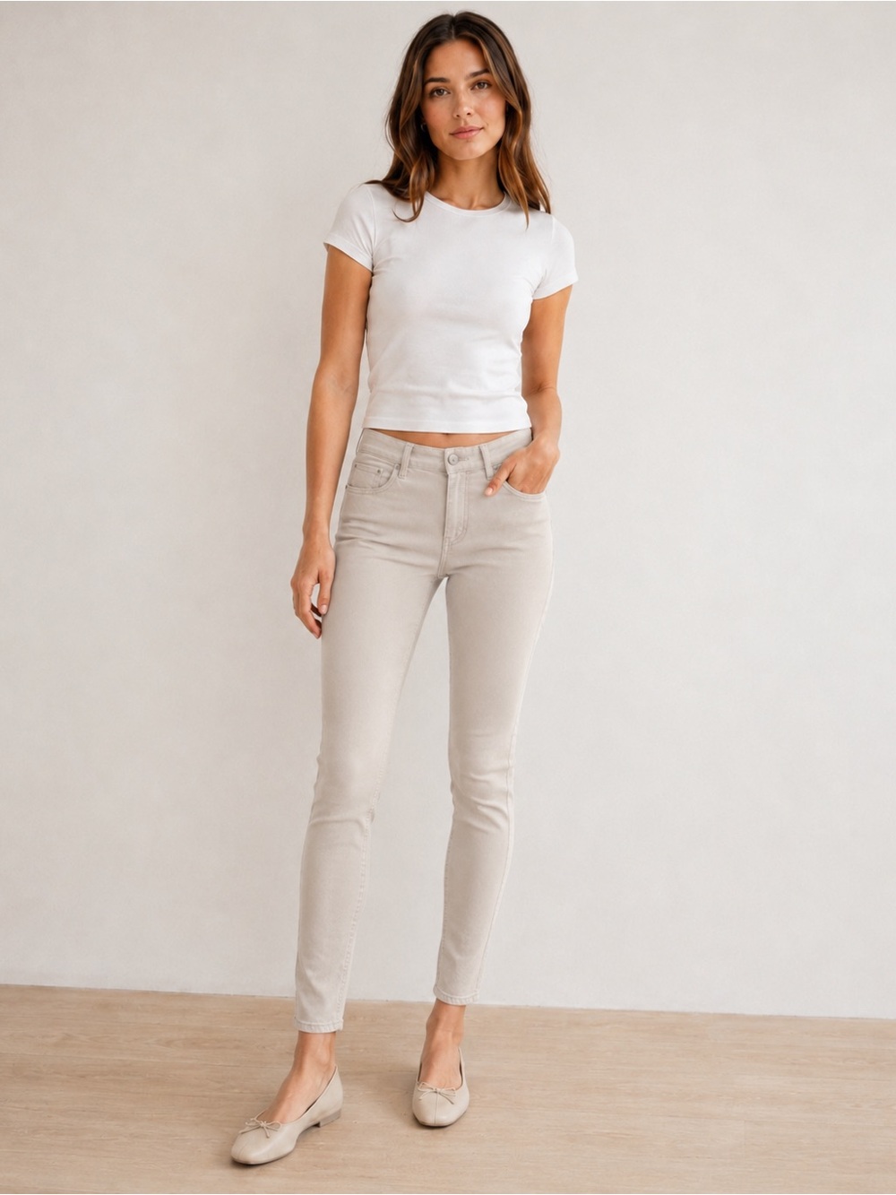 Banana Republic Women's grey Cream Skinny Leg Jeans 0Sx 28
